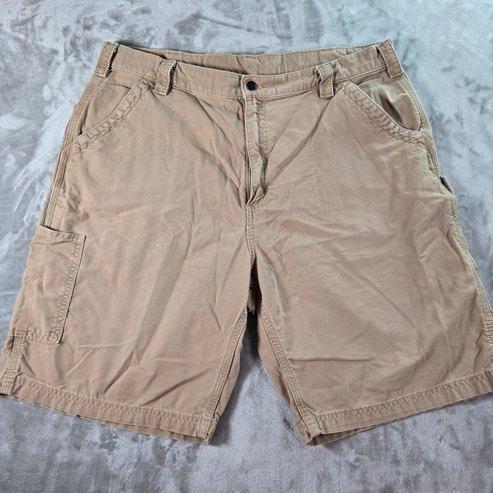 Carhartt Mens Carpenter Cargo Original Fit 40 Canvas Work Shorts ‎ Utility Brown